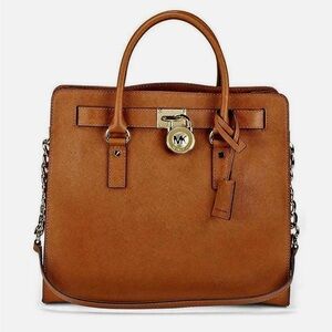 Michael Kors Brown Hamilton Bag • Large • Gold Accents